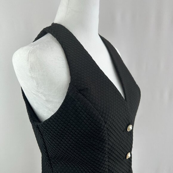 NWOT Shein Chic Black Textured Vest Top – Small - Picture 3 of 9